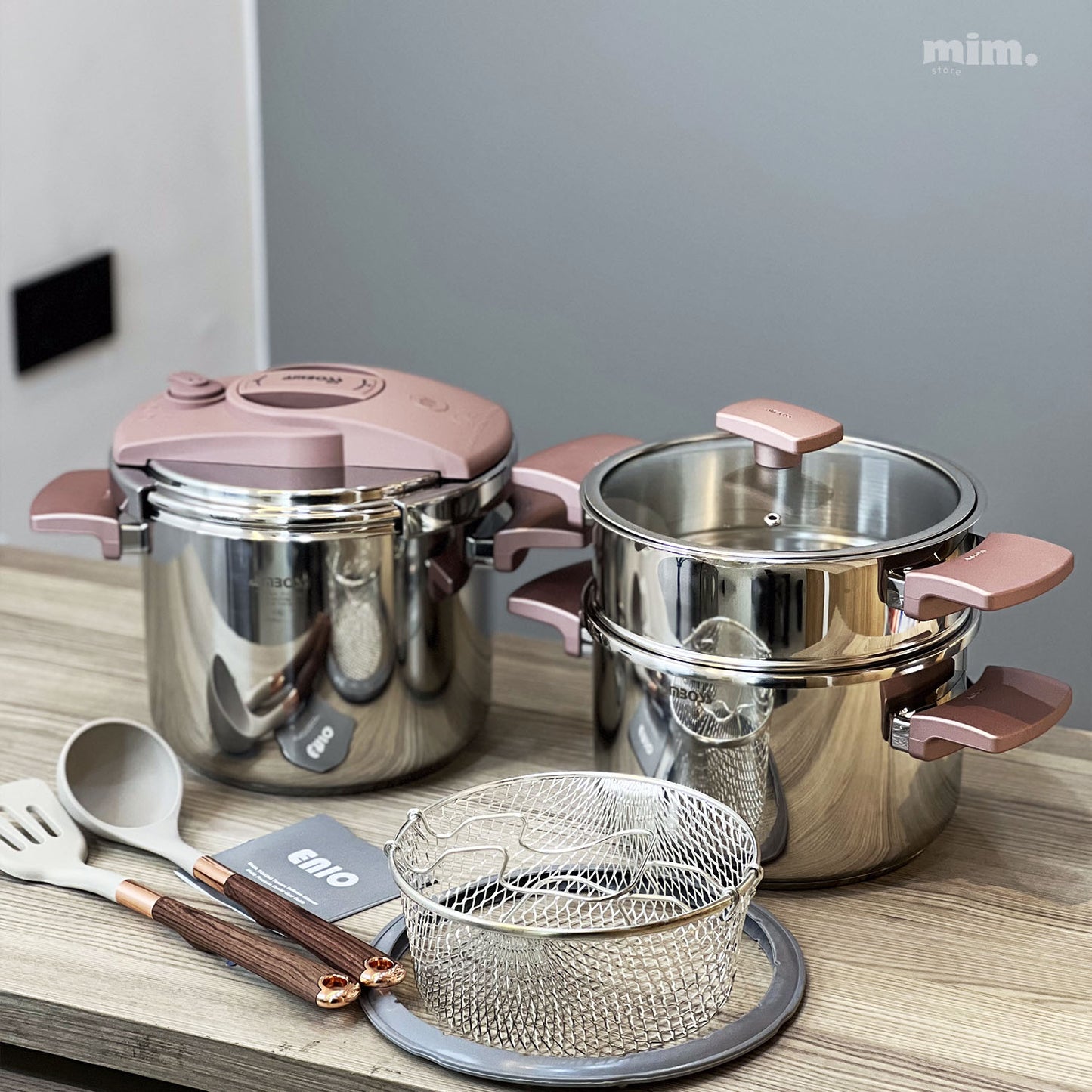 Amboss Cocotte 9 pcs en Inox inoxydable 18/10 طنجرة ضغط 9 قطع مصنوعة من الفولاذ المقاوم للصدأ 🇹🇷🇹🇷