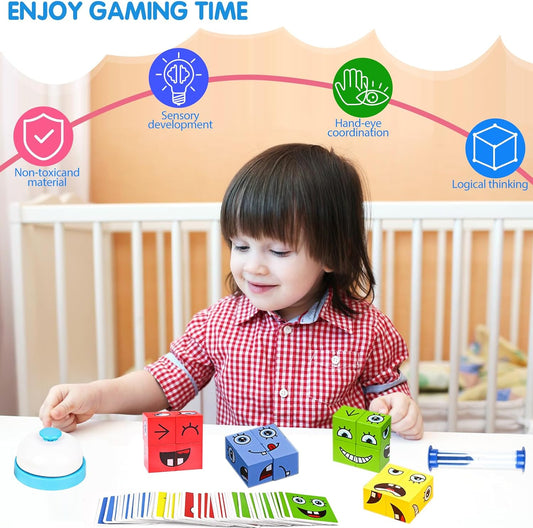 🎲 لعبة المكعبات التعبيرية 😍 لتنمية ذكاء وتركيز الأطفال بطريقة ممتعة