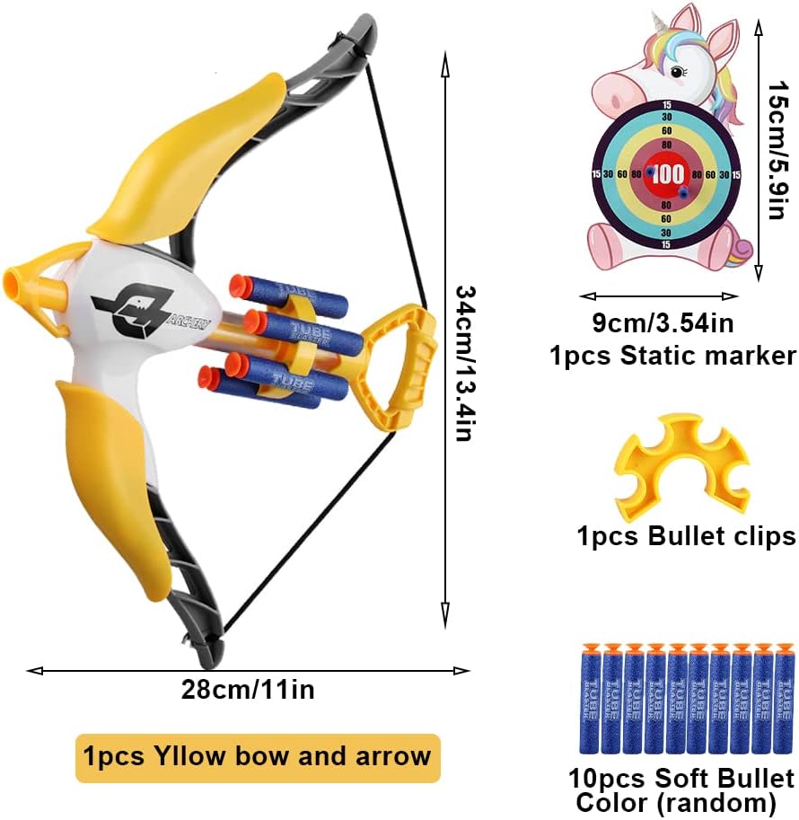 Ensemble de Tir à l'Arc avec 10 Ventouses Flèches Cible