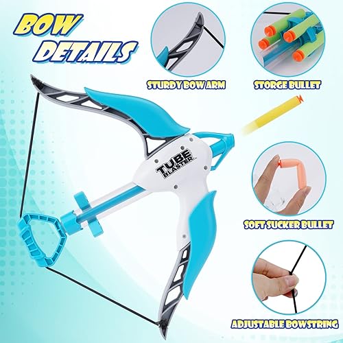 Ensemble de Tir à l'Arc avec 10 Ventouses Flèches Cible