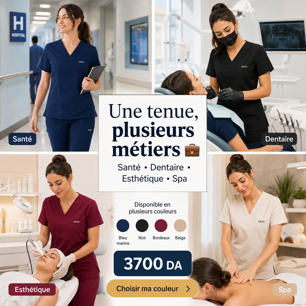 Tenue médicale VEXA : travaillez avec confort, style et confiance ✨✨