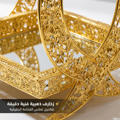 Porte-gâteaux 2 Etage Doré - luxe et Élégance 💛 حامل حلويات فاخر بلمسة ذهبية ✨