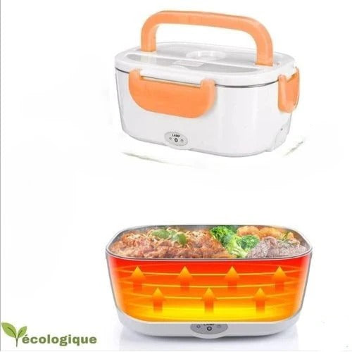 حافظة الطعام الكهربائية محمولة 1.5 لتر 40 واط من الفولاذ المقاوم للصدأ 🍱 Lunch Box Electric 40W - 12V / 220 V en Acier inoxydable