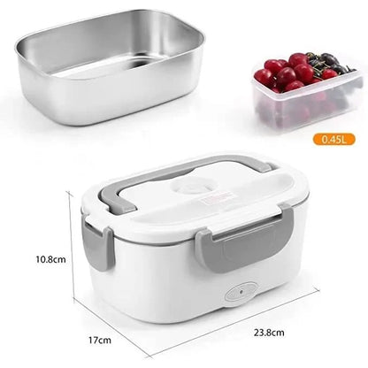 حافظة الطعام الكهربائية محمولة 1.5 لتر 40 واط من الفولاذ المقاوم للصدأ 🍱 Lunch Box Electric 40W - 12V / 220 V en Acier inoxydable